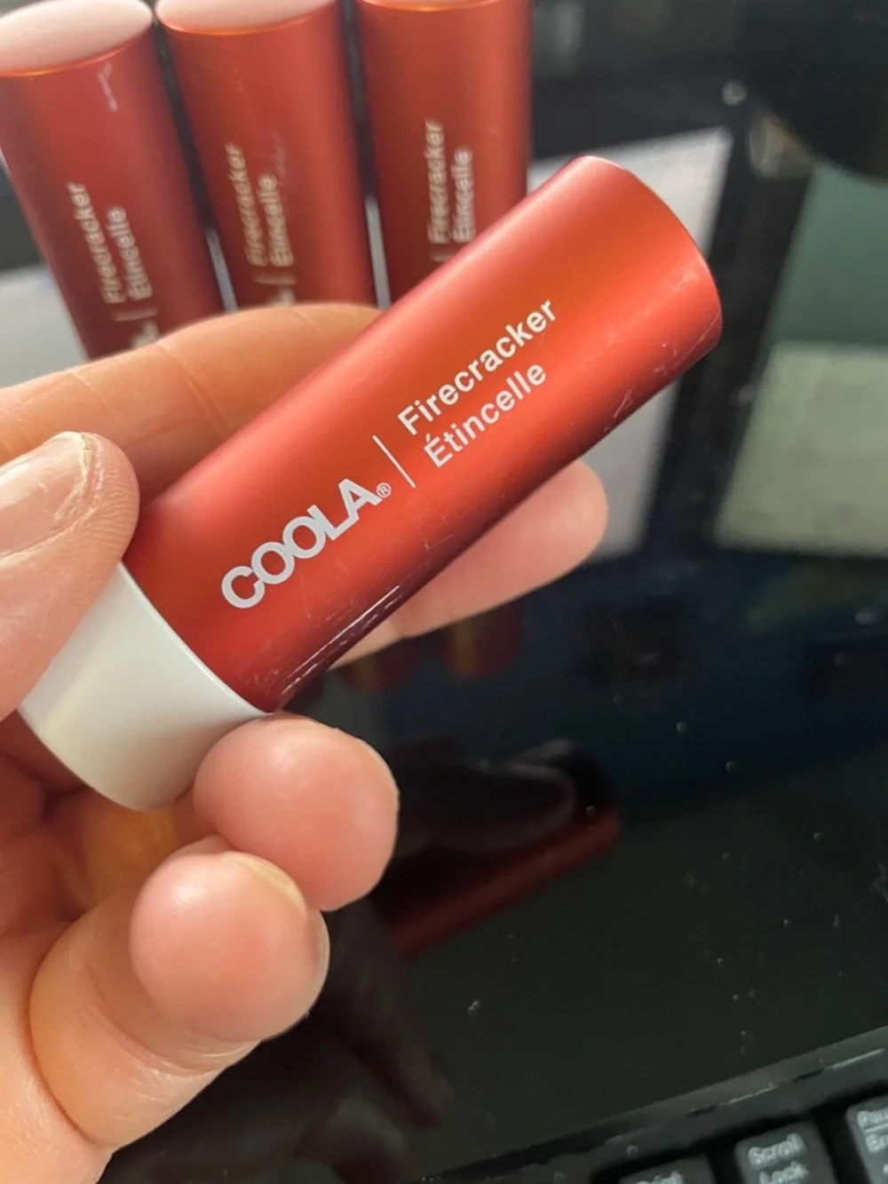 BN 4 COOLA Mineral Liplux Tinted Lip Balm in the shade Firecracker